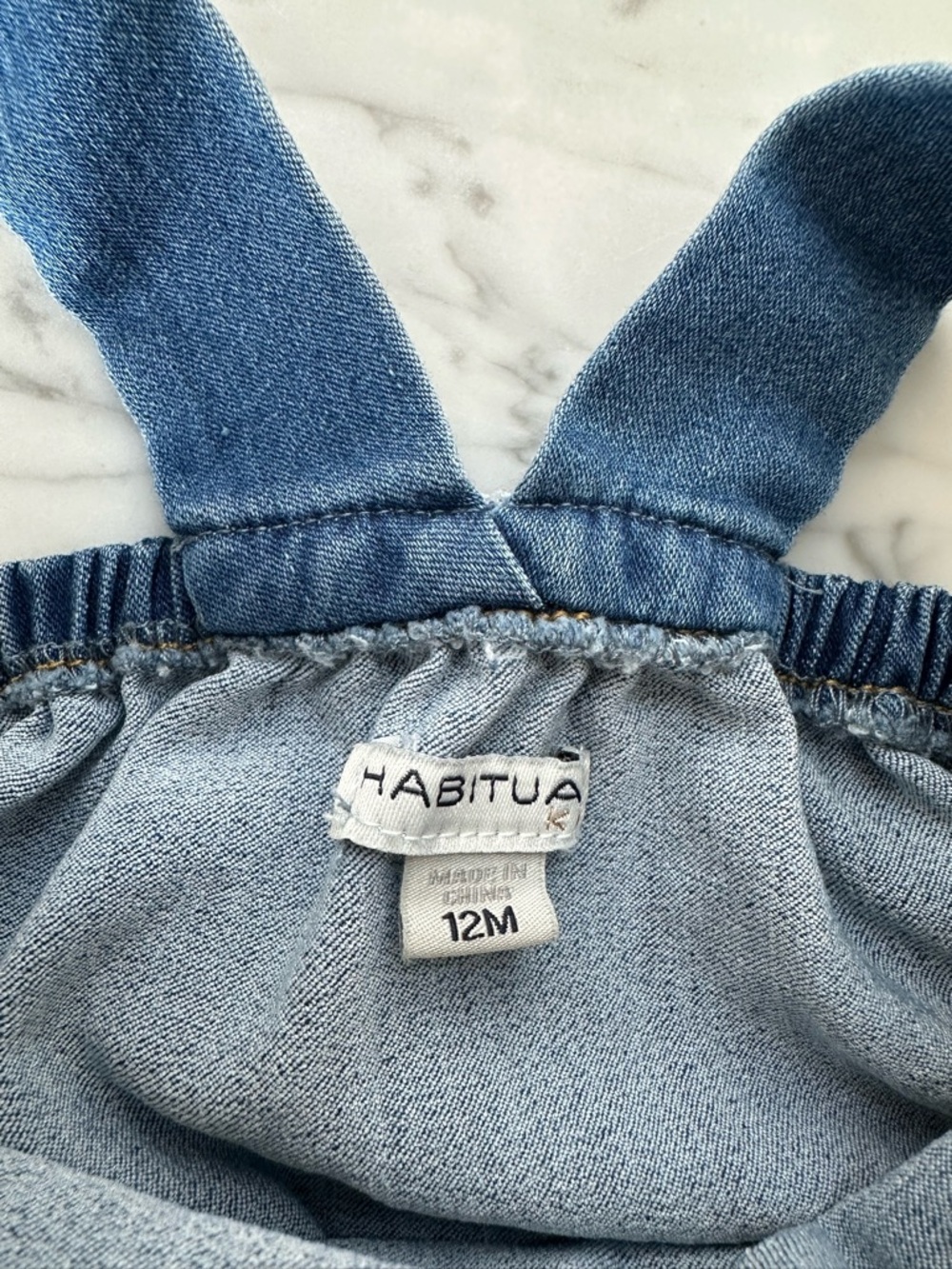 Baby/Toddler Girl Denim Big Bow Dress - Picture 3 of 3